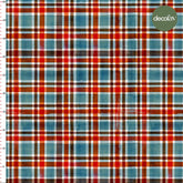 Checkered Digital Printed Fabric with Watercolor Brush Effect